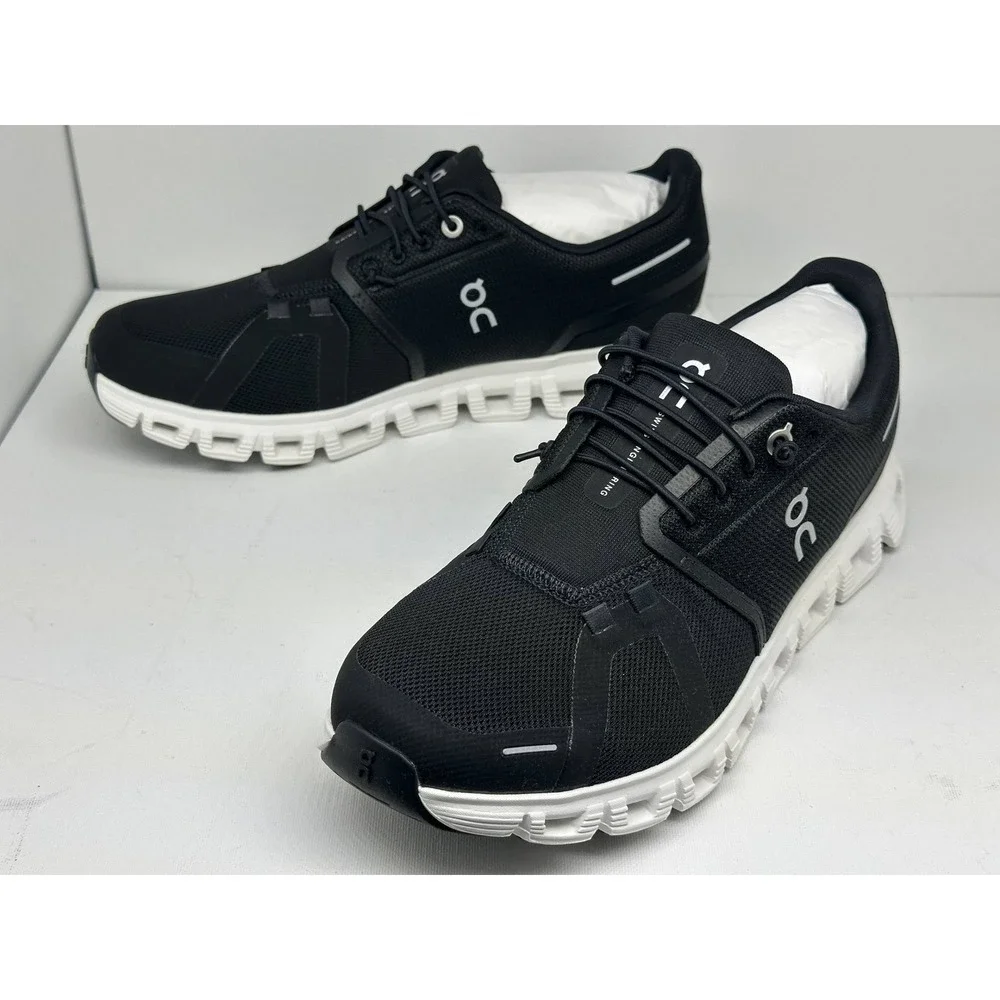 On Cloud 6 Mens Running Shoes Black White 3MF10070299 Size 8 NEW